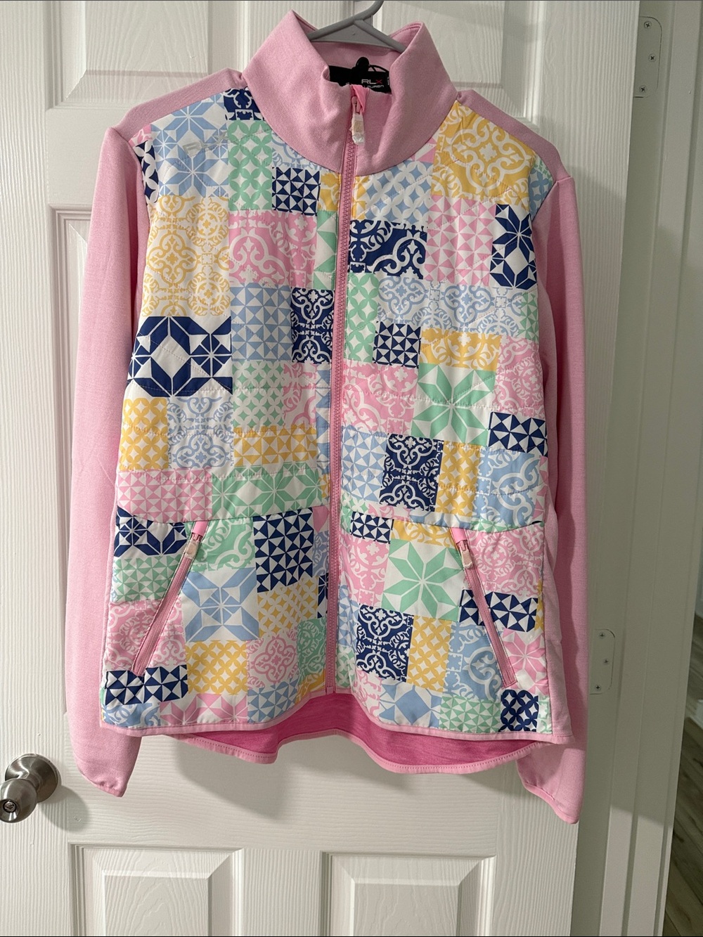 Ralph Lauren  Pink Patchwork Print Lightweight Jacket